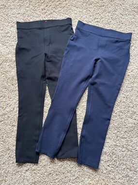 Spanx The Perfect Ponte Ankle Pant Sz M Black & Navy Bundle of 2